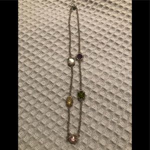 NWOT Judith Ripka Multi Stone Silver Necklace